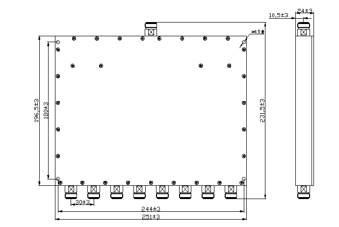 8 way power divider