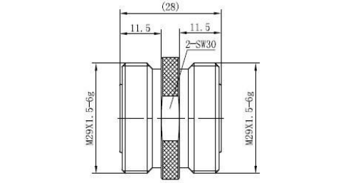 RF Adapter DIN Female to DIN Female Straight Type 