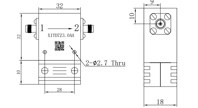 2-4GHz Coaxial Isolator