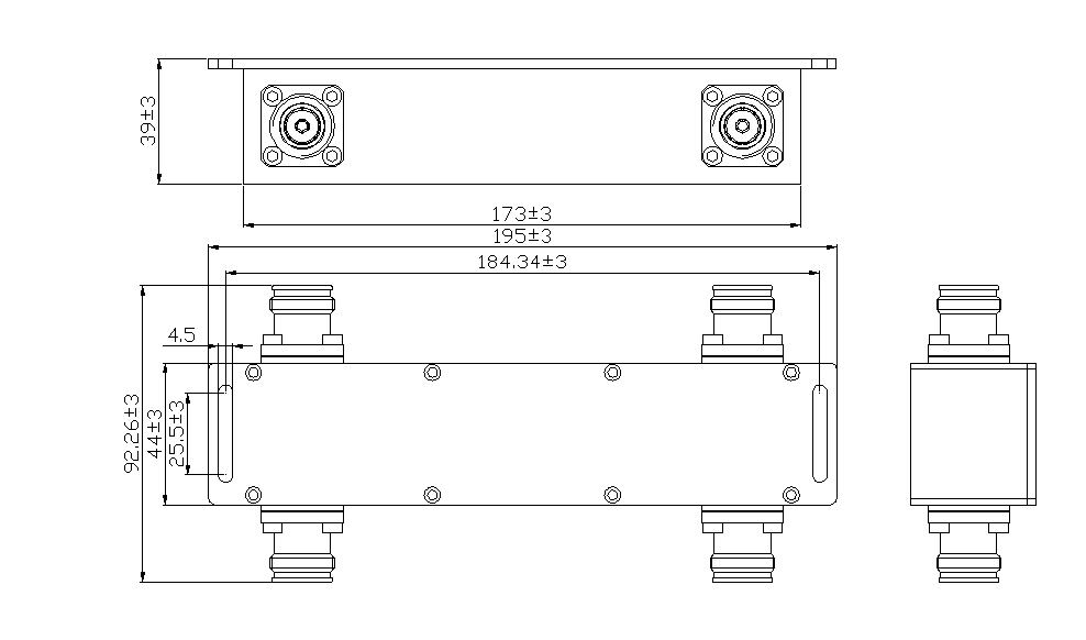 350-6000MHz 3dB Hybrid coupler