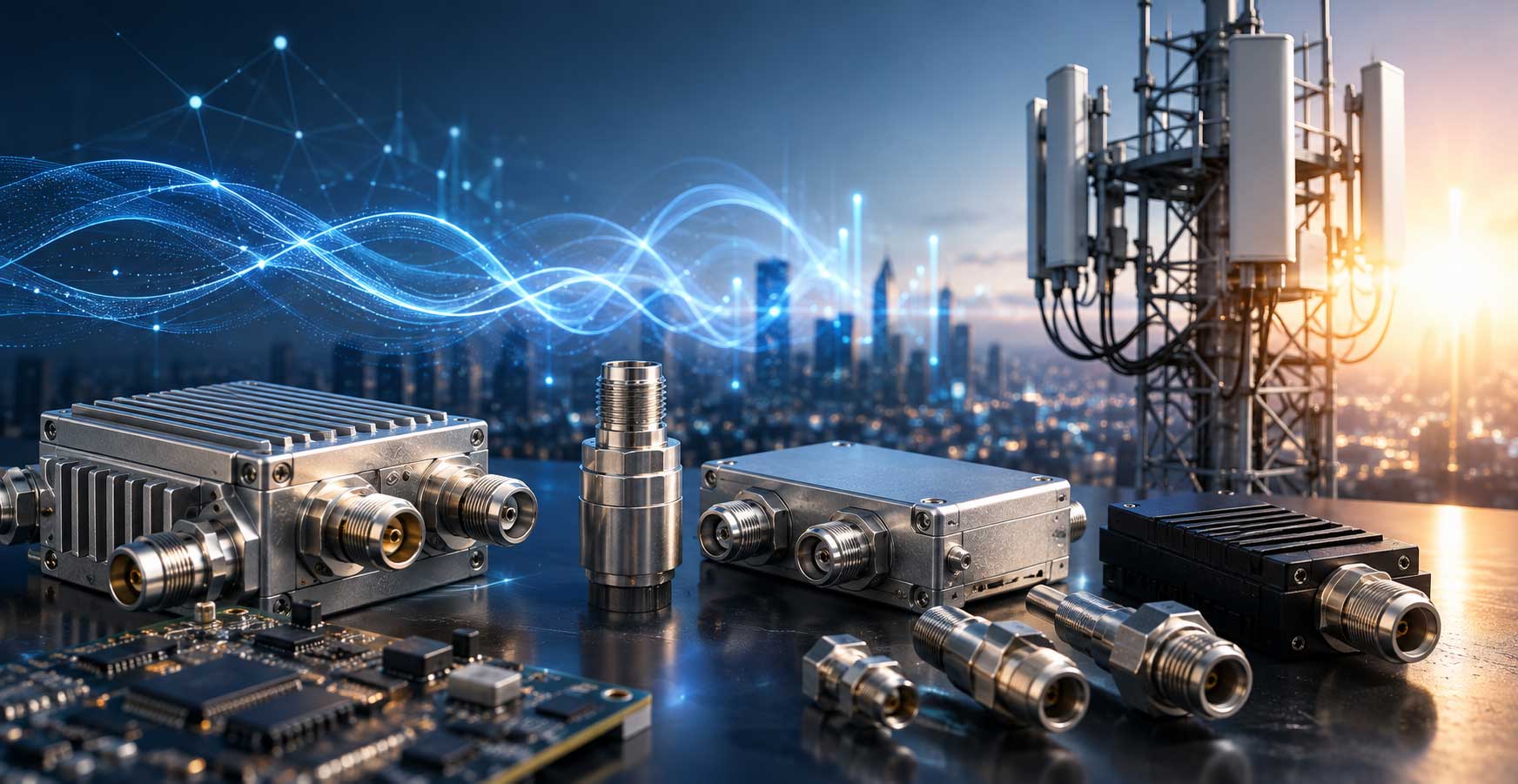 Low PIM RF passive components for 5G and wireless communication
