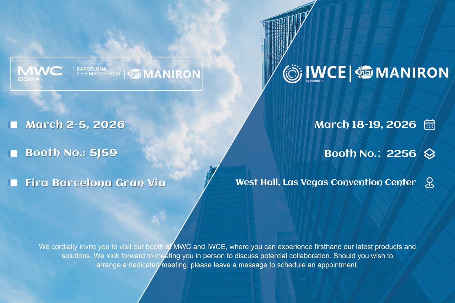 Maniron to Exhibit at MWC Barcelona & IWCE 2026